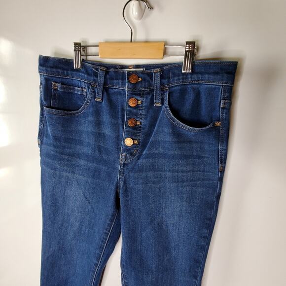 Madewell 10-inch High Waist Skinny Jeans: Button Front Edition In Cassia - Picture 3 of 13